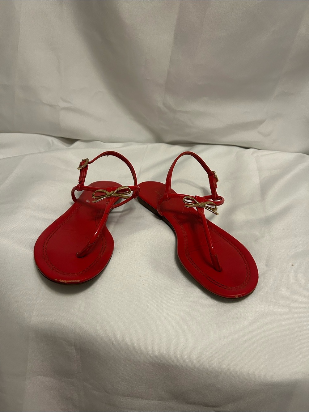 kate spade Red Bow T-Strap Sandals